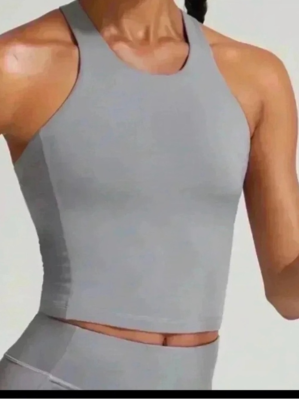 Allbirds Women's Natural Run Form Tank grey racer back workout carbon footprint